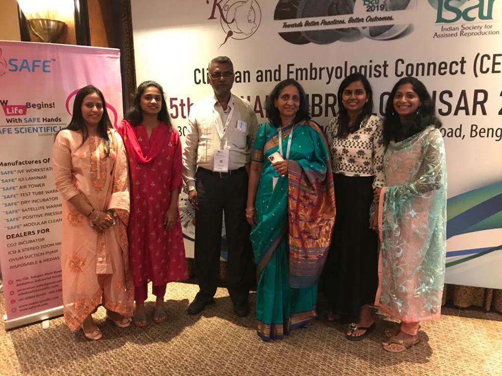 Dr. Kavya with Dr. Madhuri Patil, Infertility specialist at Dr. Patil's clinic, Bangalore at ISAR conference